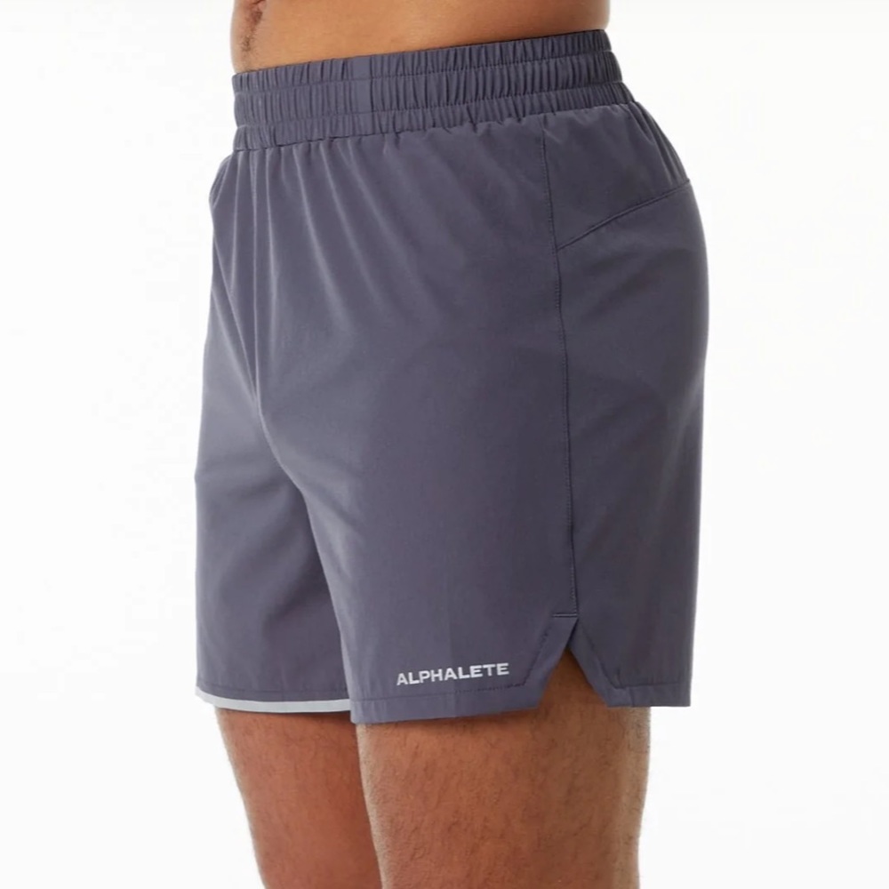 Mens Alphalete Muted Purple CORE STRIDE SHORT 5"